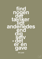 plakat: find nogen der tænker lidt anderledes end dig selv det er en gave - misty forrest-Musiker-A1two3