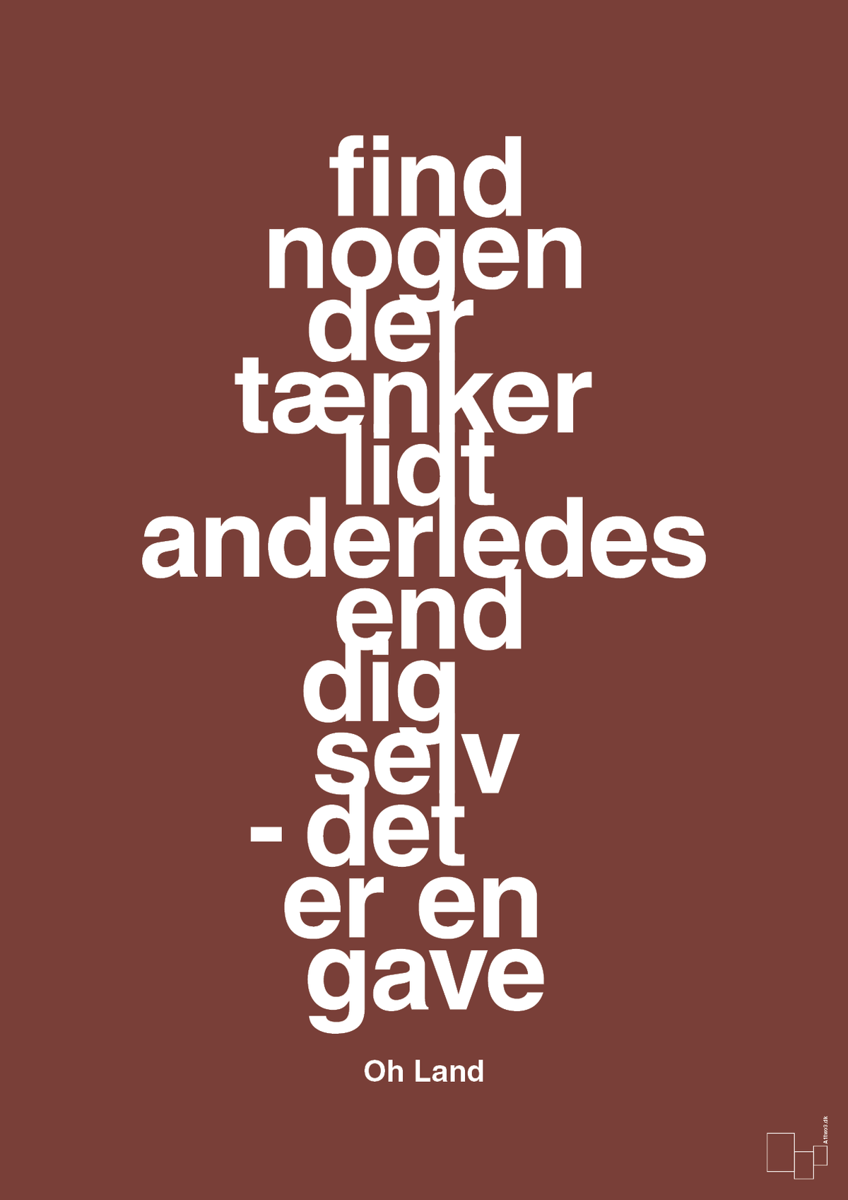 plakat: find nogen der tænker lidt anderledes end dig selv det er en gave - red pepper-Musiker-A1two3