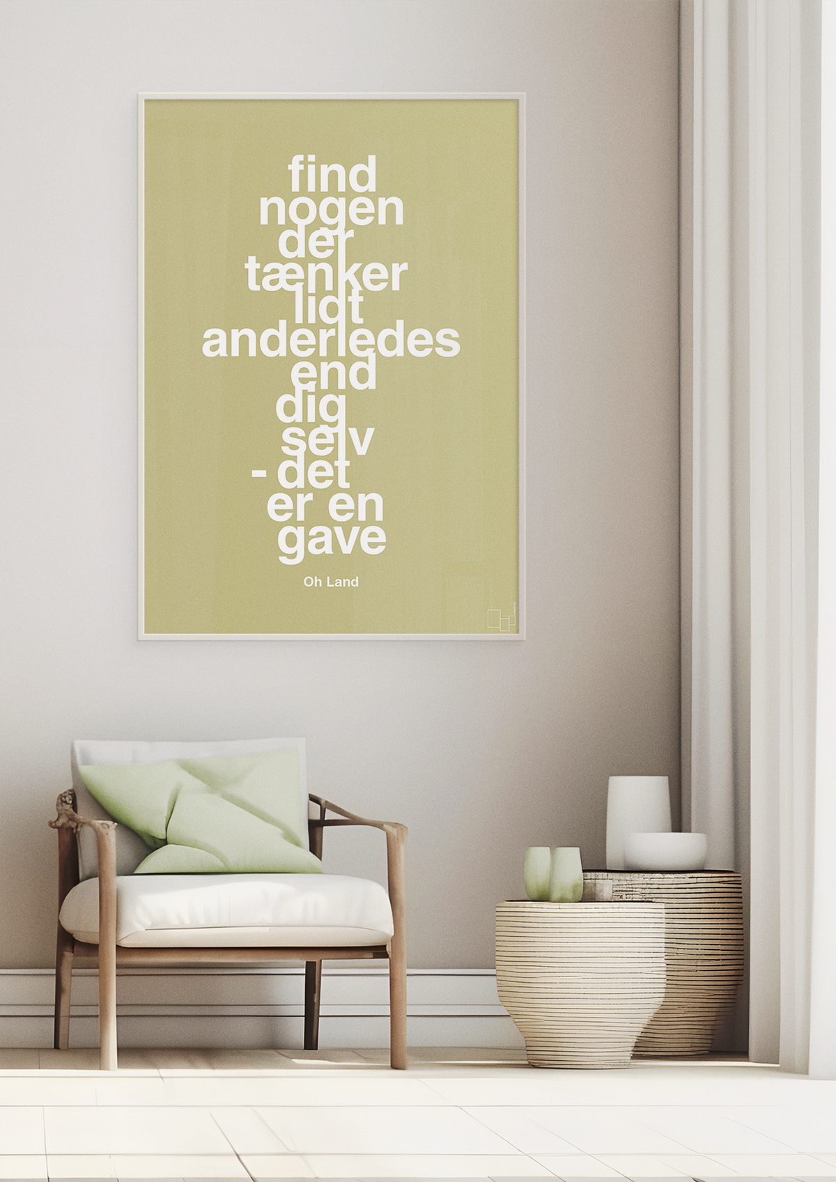 plakat: find nogen der tænker lidt anderledes end dig selv det er en gave - light drizzle-Musiker-A1two3