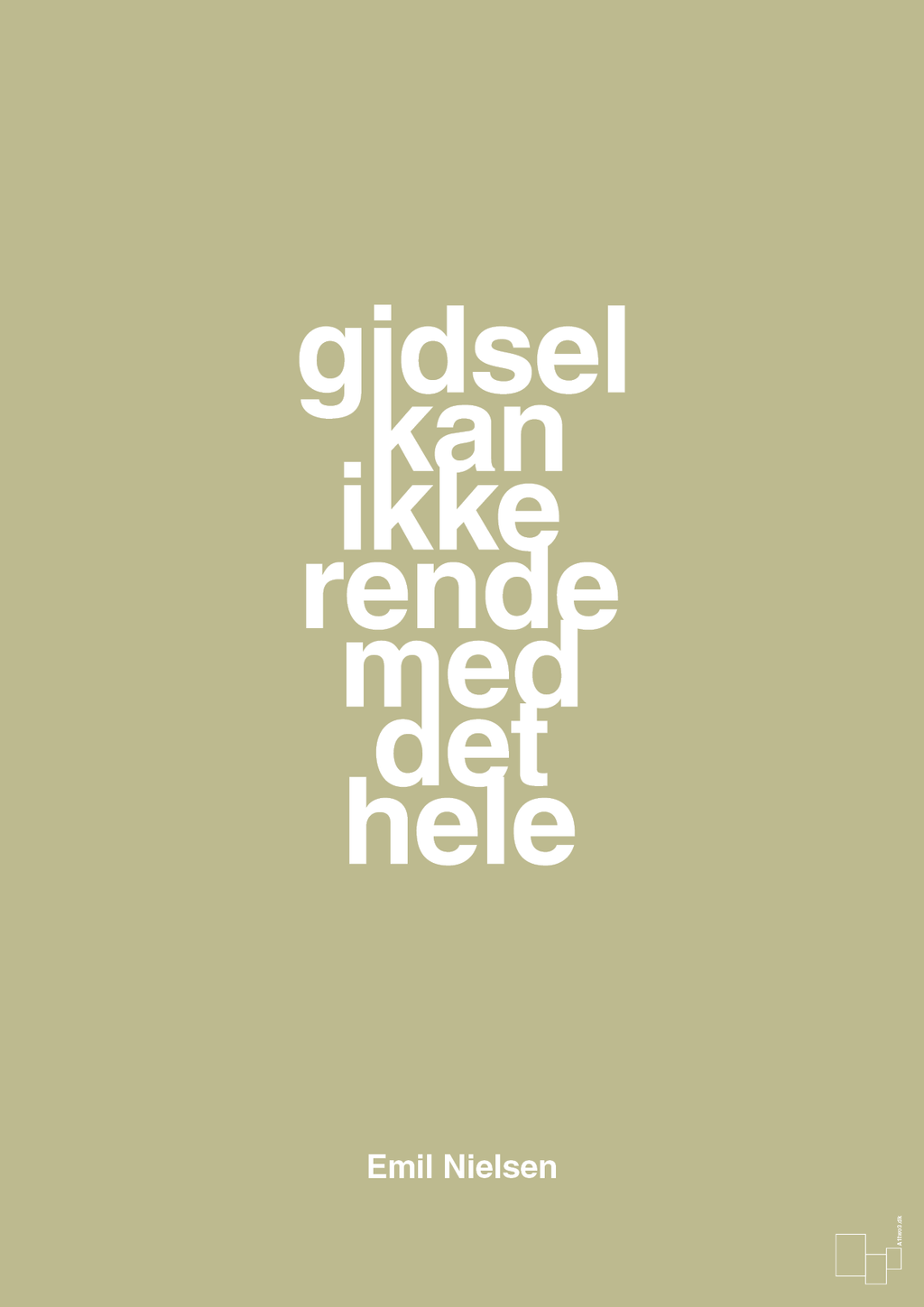 plakat: gidsel kan ikke rende med det hele - back to nature-Håndbold-A1two3
