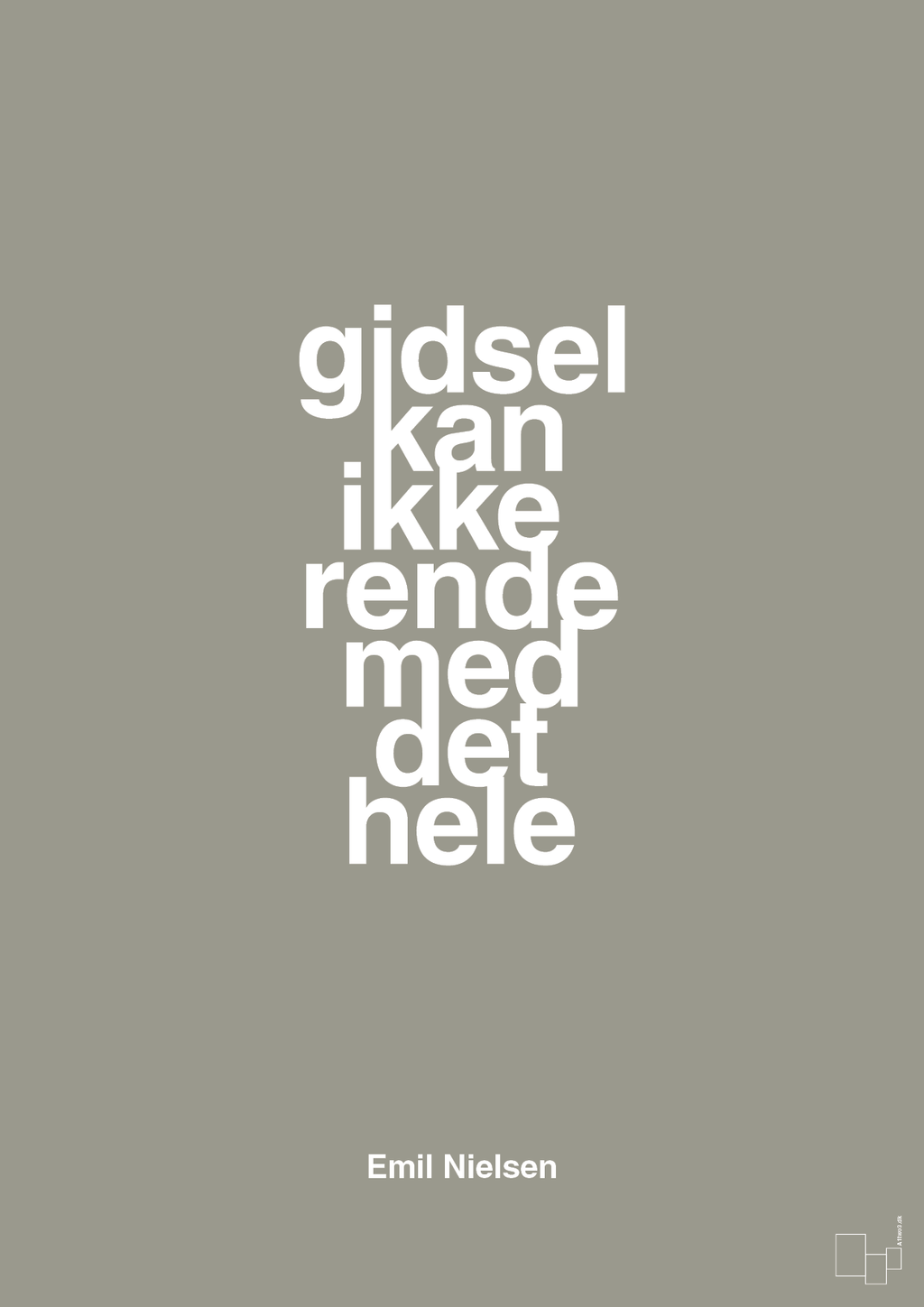 plakat: gidsel kan ikke rende med det hele - battleship gray-Håndbold-A1two3