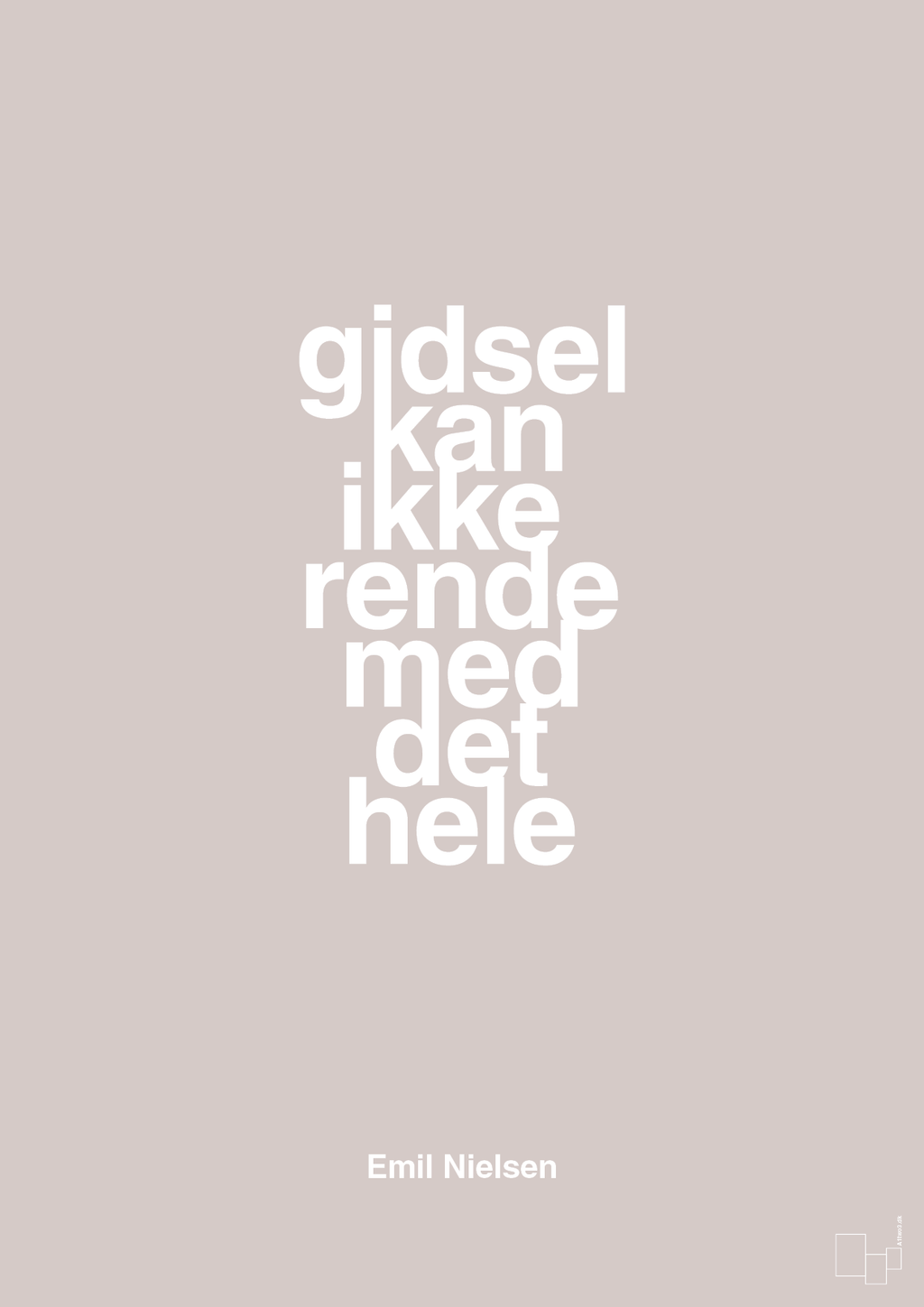 plakat: gidsel kan ikke rende med det hele - broken beige-Håndbold-A1two3