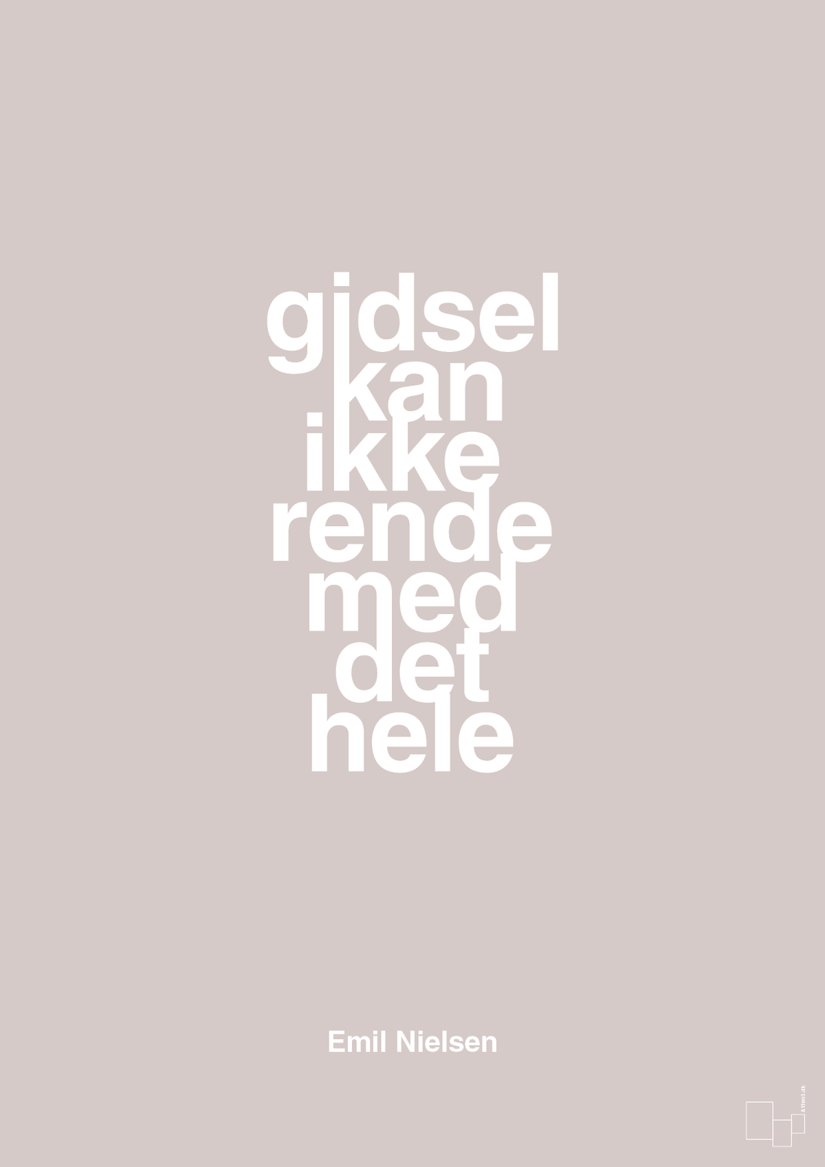plakat: gidsel kan ikke rende med det hele - broken beige-Håndbold-A1two3
