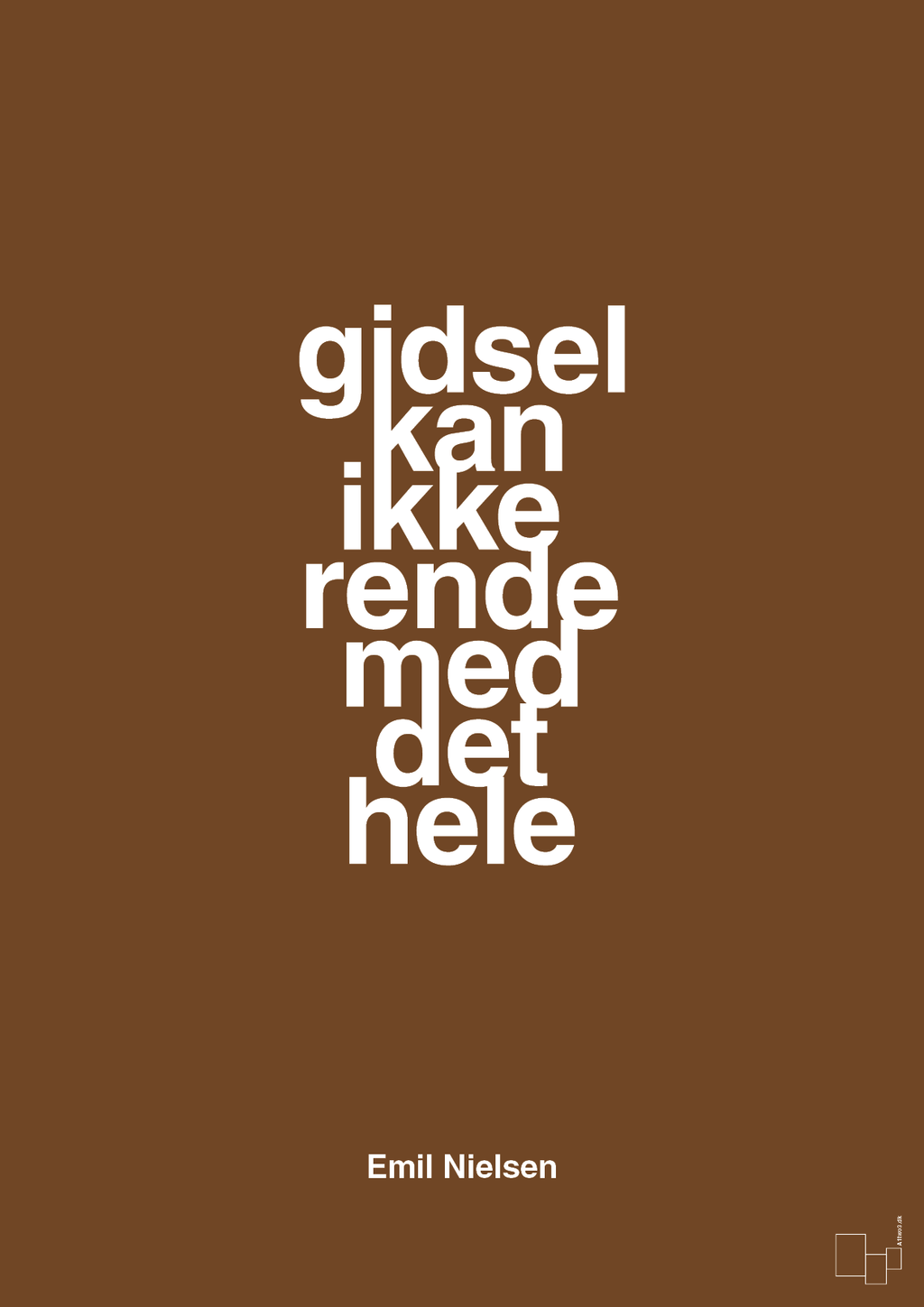 plakat: gidsel kan ikke rende med det hele - dark brown-Håndbold-A1two3