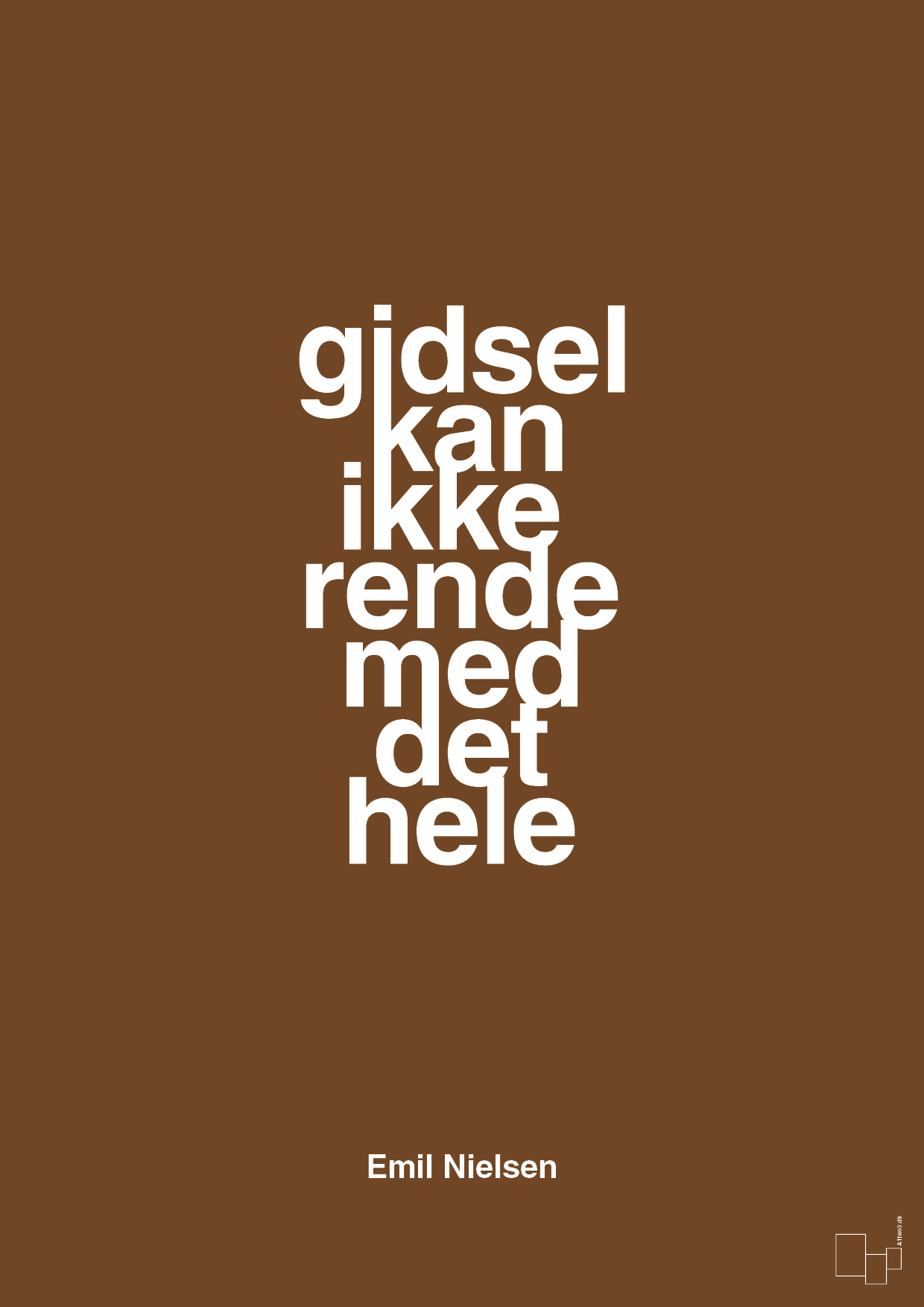 plakat: gidsel kan ikke rende med det hele - dark brown-Håndbold-A1two3