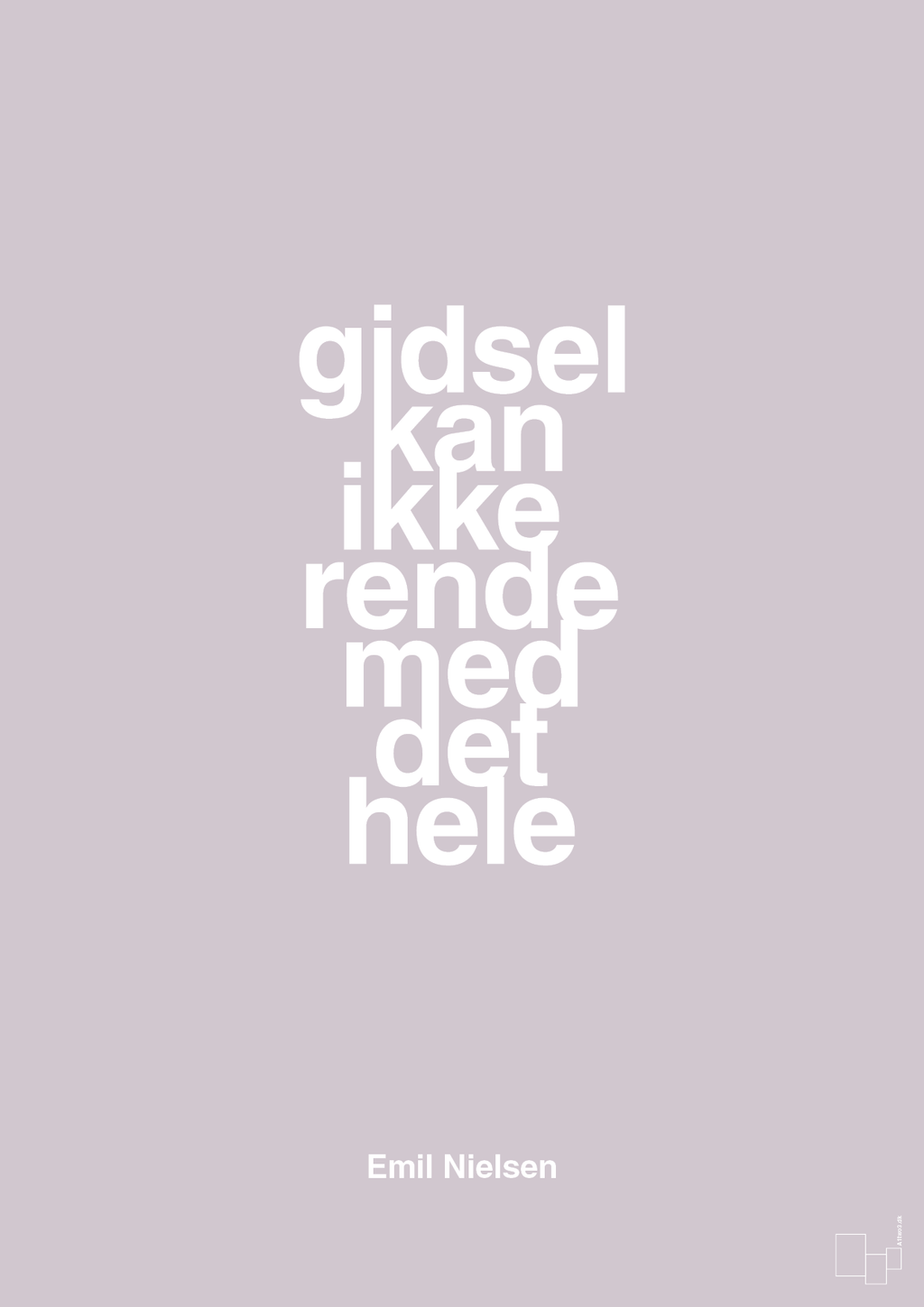 plakat: gidsel kan ikke rende med det hele - dusty lilac-Håndbold-A1two3