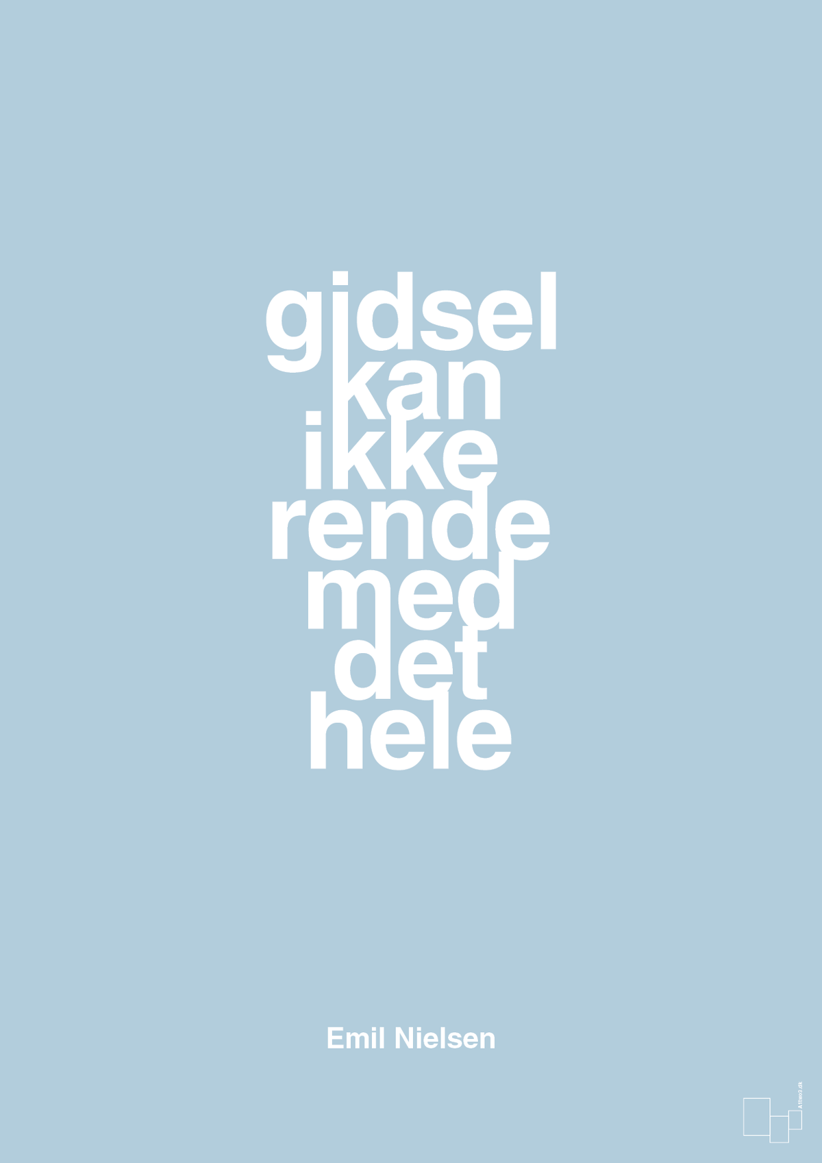 plakat: gidsel kan ikke rende med det hele - heavenly blue-Håndbold-A1two3