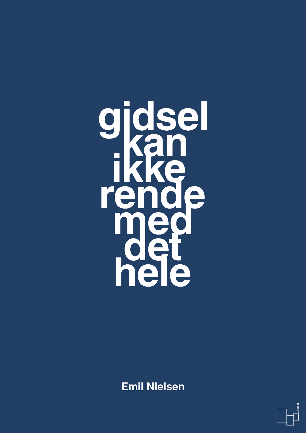 plakat: gidsel kan ikke rende med det hele - lapis blue-Håndbold-A1two3