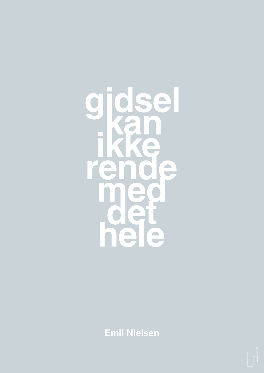 plakat: gidsel kan ikke rende med det hele - light drizzle-Håndbold-A1two3