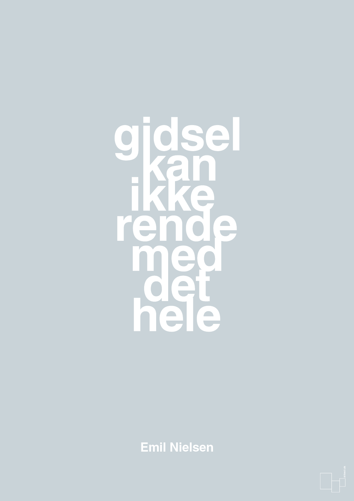 plakat: gidsel kan ikke rende med det hele - light drizzle-Håndbold-A1two3