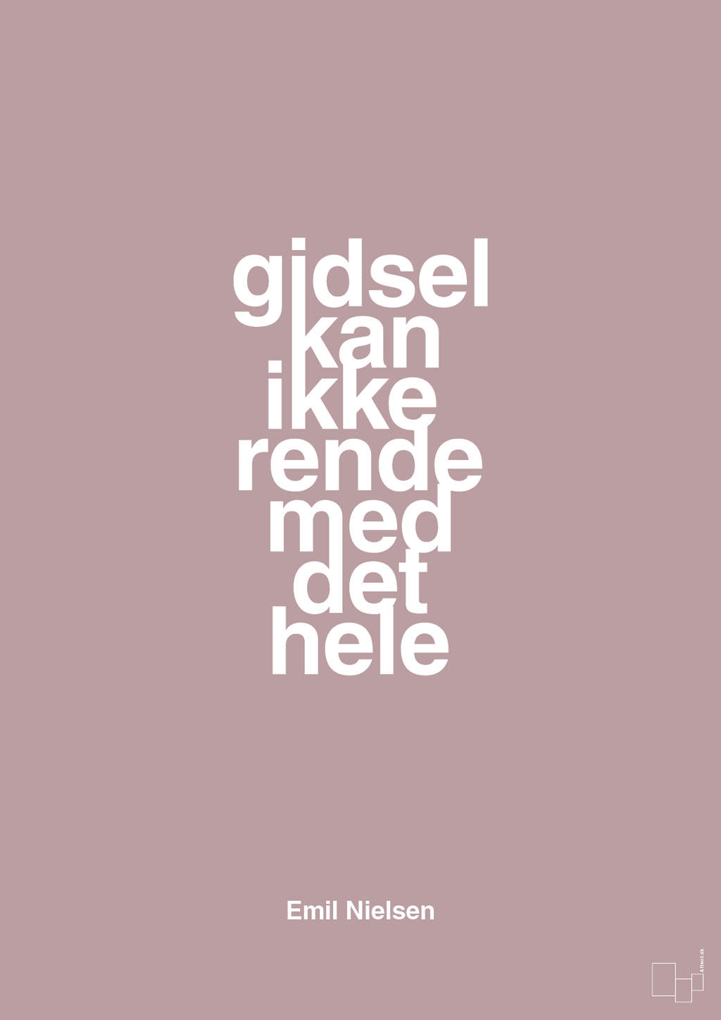 plakat: gidsel kan ikke rende med det hele - light rose-Håndbold-A1two3