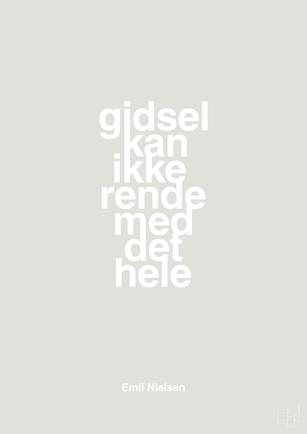 plakat: gidsel kan ikke rende med det hele - painters white-Håndbold-A1two3