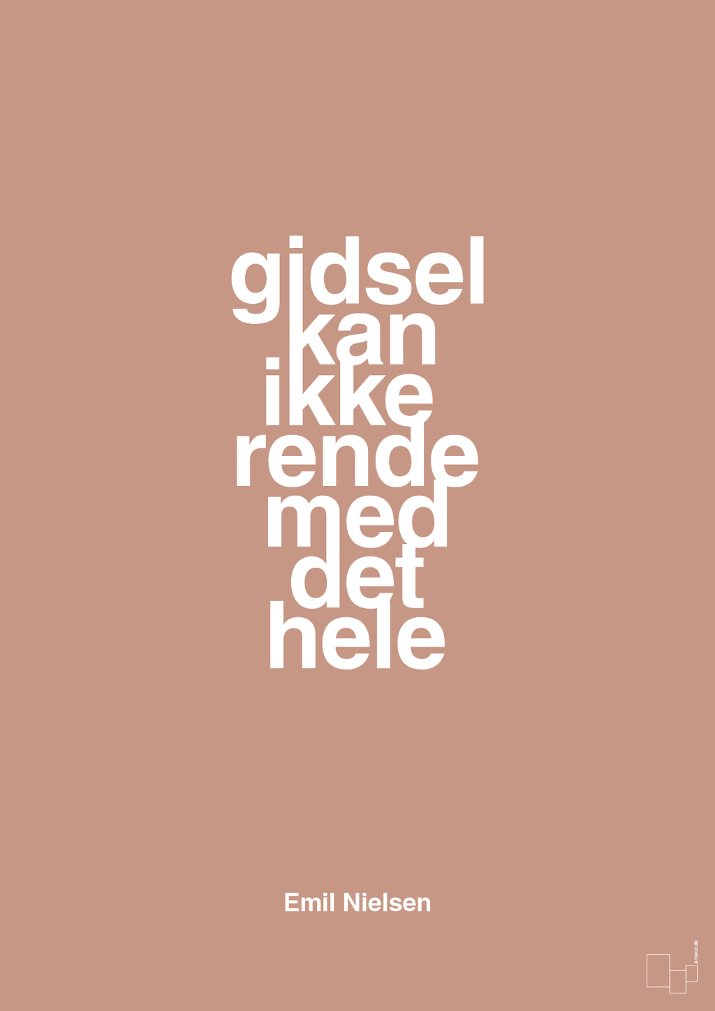 plakat: gidsel kan ikke rende med det hele - powder-Håndbold-A1two3