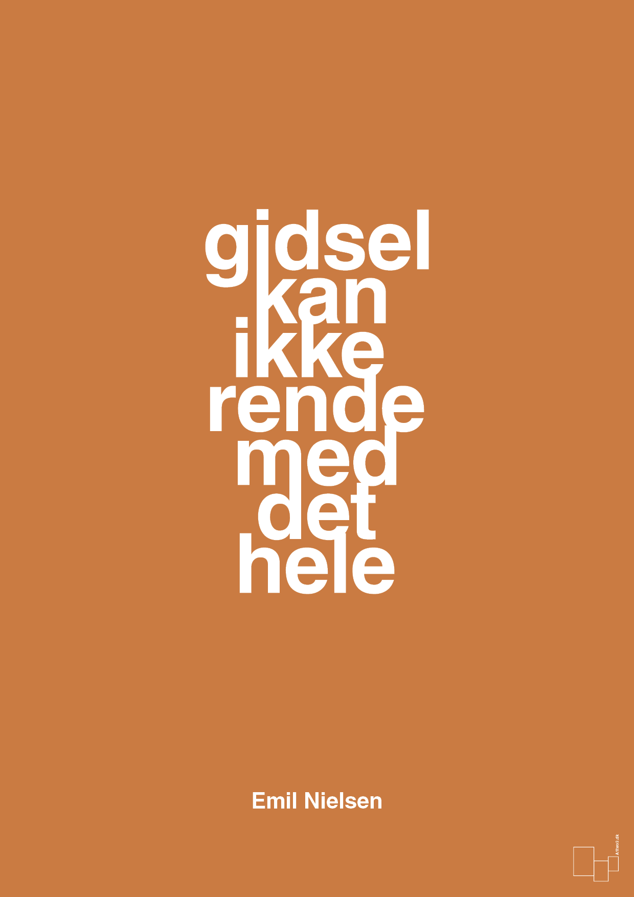 plakat: gidsel kan ikke rende med det hele - rumba orange-Håndbold-A1two3