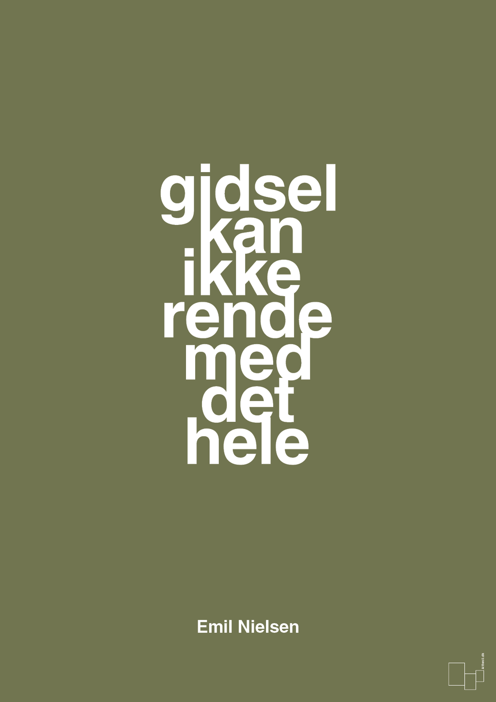 plakat: gidsel kan ikke rende med det hele - secret meadow-Håndbold-A1two3
