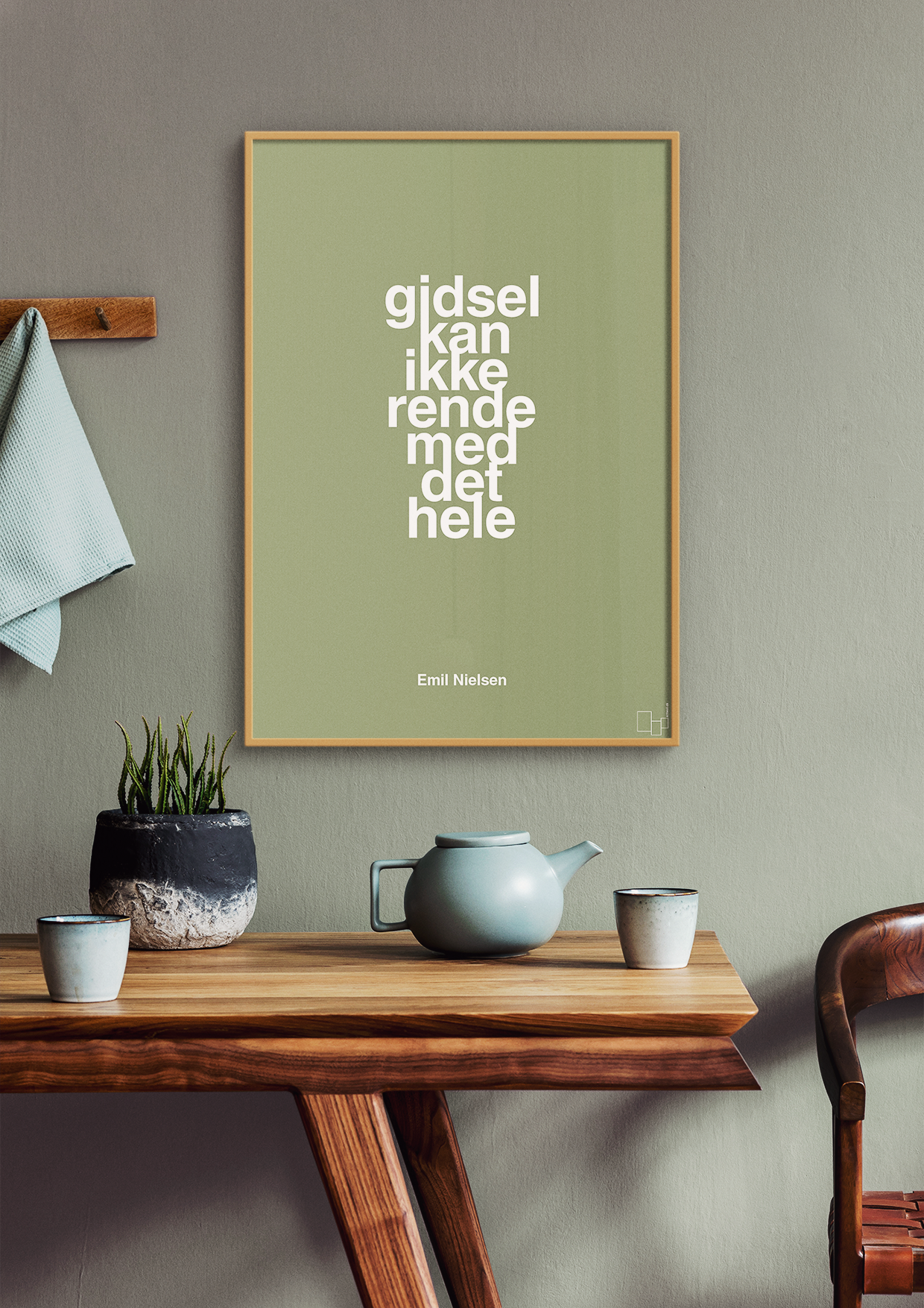 plakat: gidsel kan ikke rende med det hele - light drizzle-Håndbold-A1two3