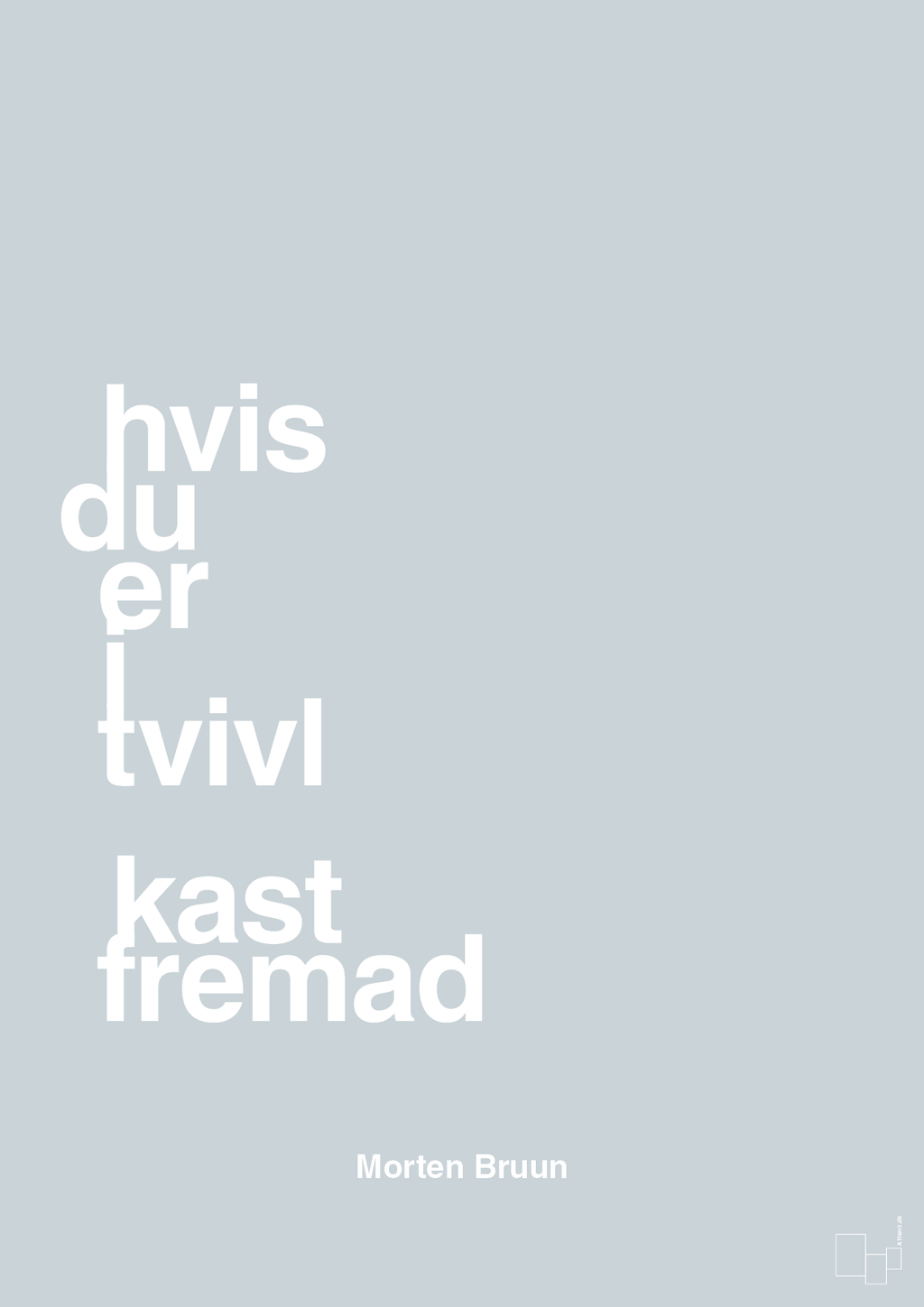 plakat: hvis du er i tvivl kast fremad - light drizzle-Fodbold-A1two3