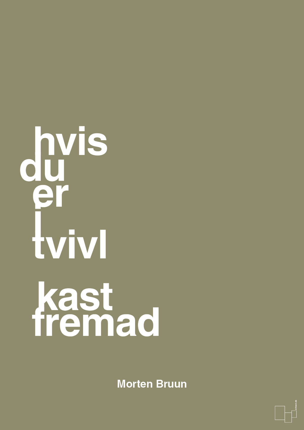 plakat: hvis du er i tvivl kast fremad - misty forrest-Fodbold-A1two3