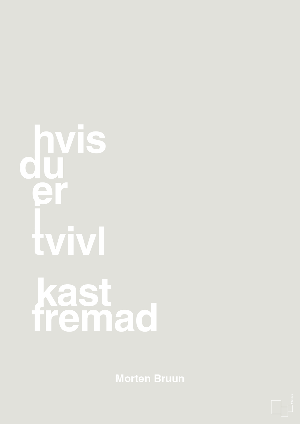 plakat: hvis du er i tvivl kast fremad - painters white-Fodbold-A1two3
