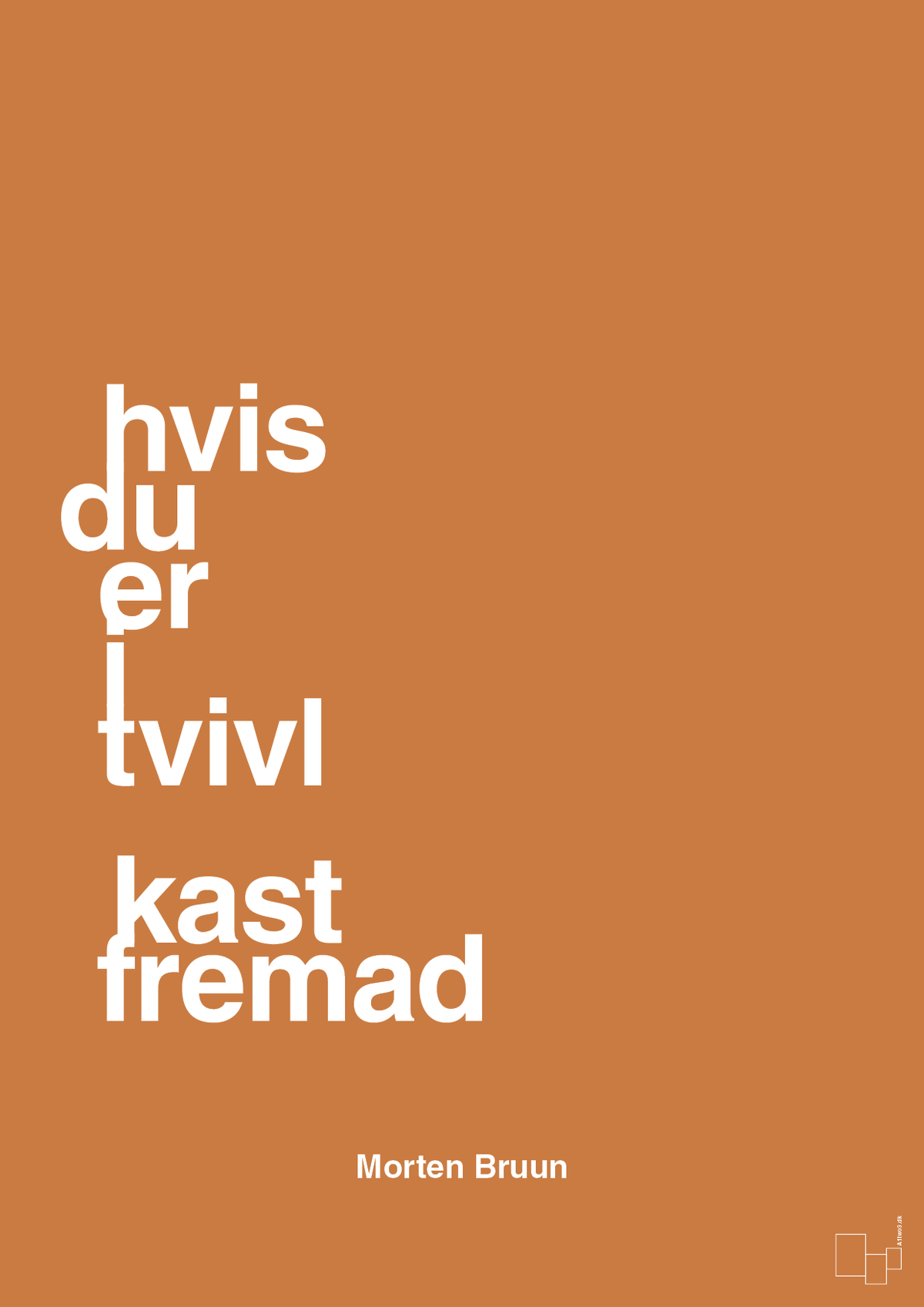 plakat: hvis du er i tvivl kast fremad - rumba orange-Fodbold-A1two3