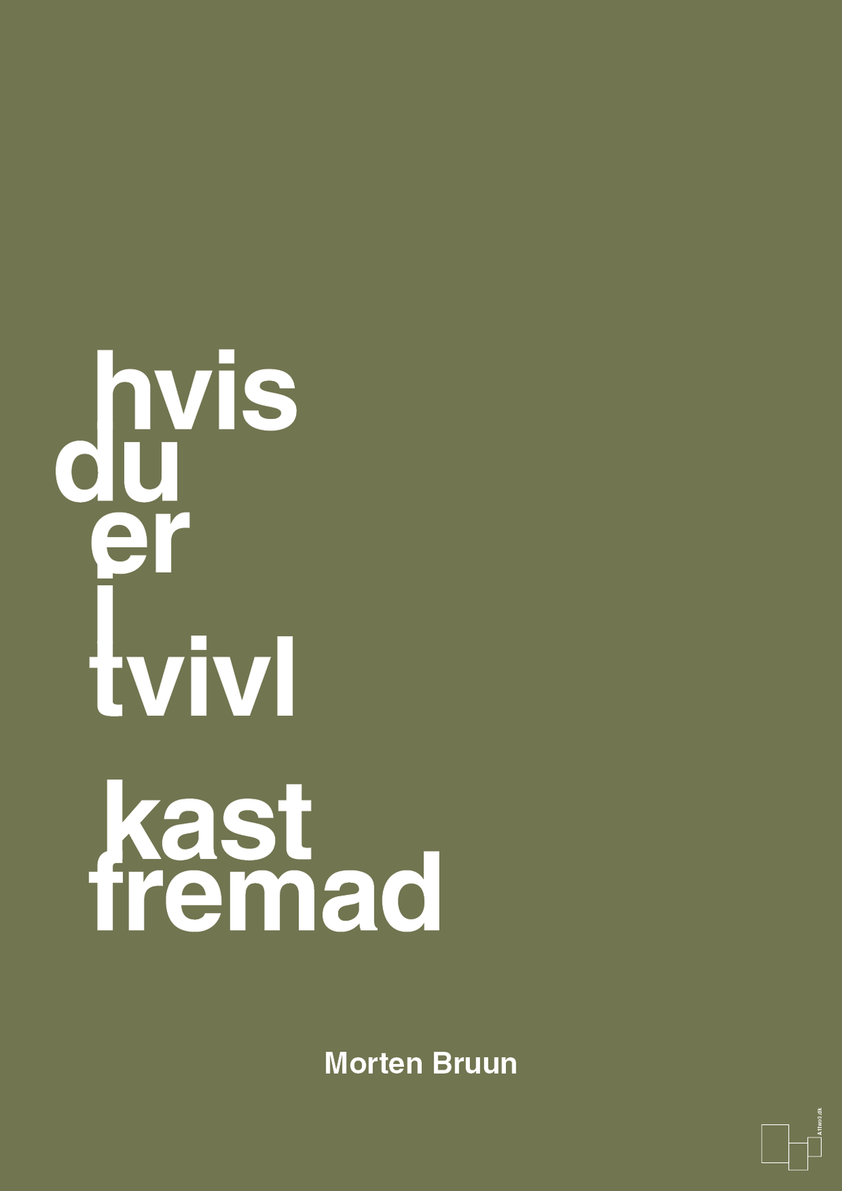 plakat: hvis du er i tvivl kast fremad - secret meadow-Fodbold-A1two3