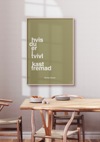 plakat: hvis du er i tvivl kast fremad - cognac-Fodbold-A1two3