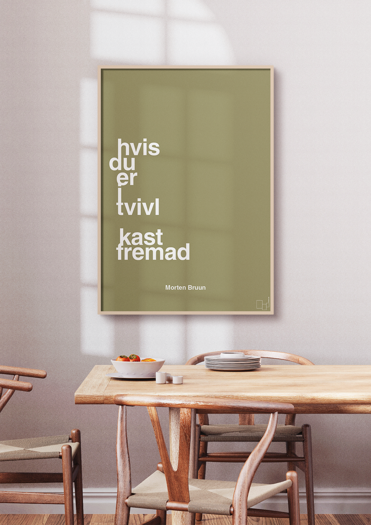 plakat: hvis du er i tvivl kast fremad - rumba orange-Fodbold-A1two3