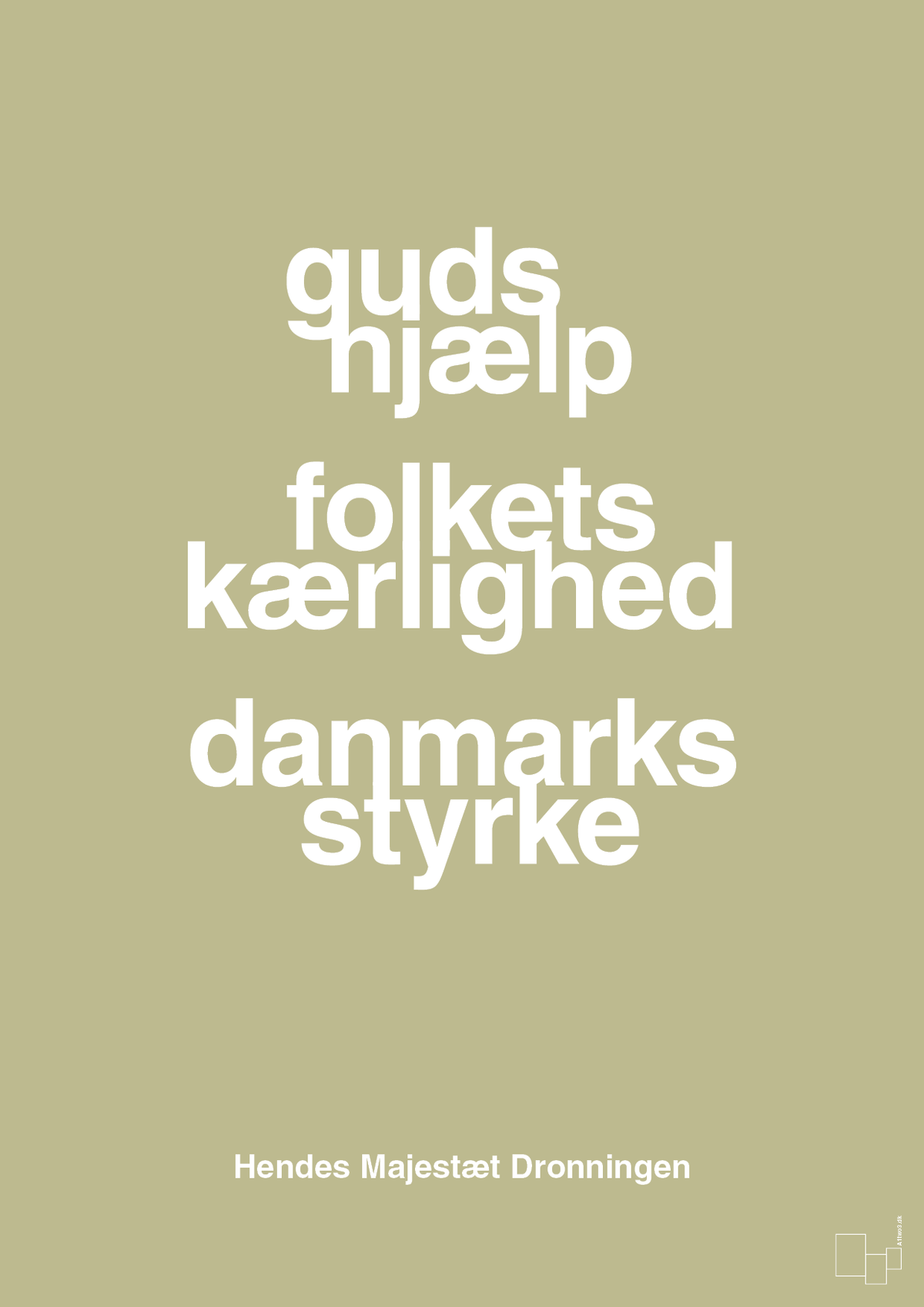 plakat: guds hjælp folkets kærlighed danmarks styrke - back to nature-Royale-A1two3