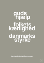 plakat: guds hjælp folkets kærlighed danmarks styrke - battleship gray-Royale-A1two3