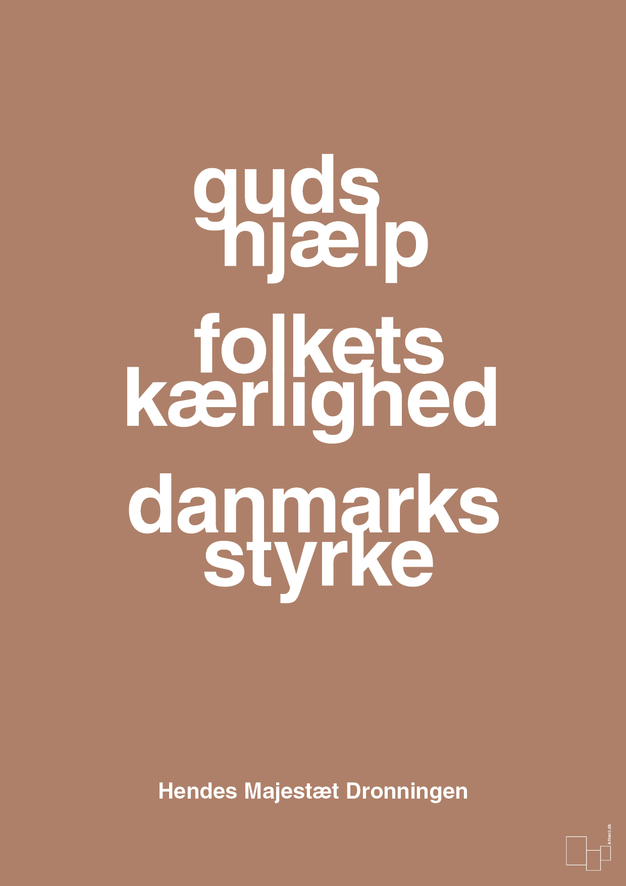 plakat: guds hjælp folkets kærlighed danmarks styrke - cider spice-Royale-A1two3