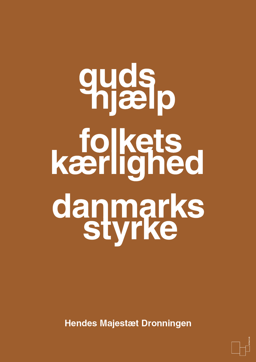 plakat: guds hjælp folkets kærlighed danmarks styrke - cognac-Royale-A1two3