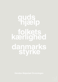 plakat: guds hjælp folkets kærlighed danmarks styrke - painters white