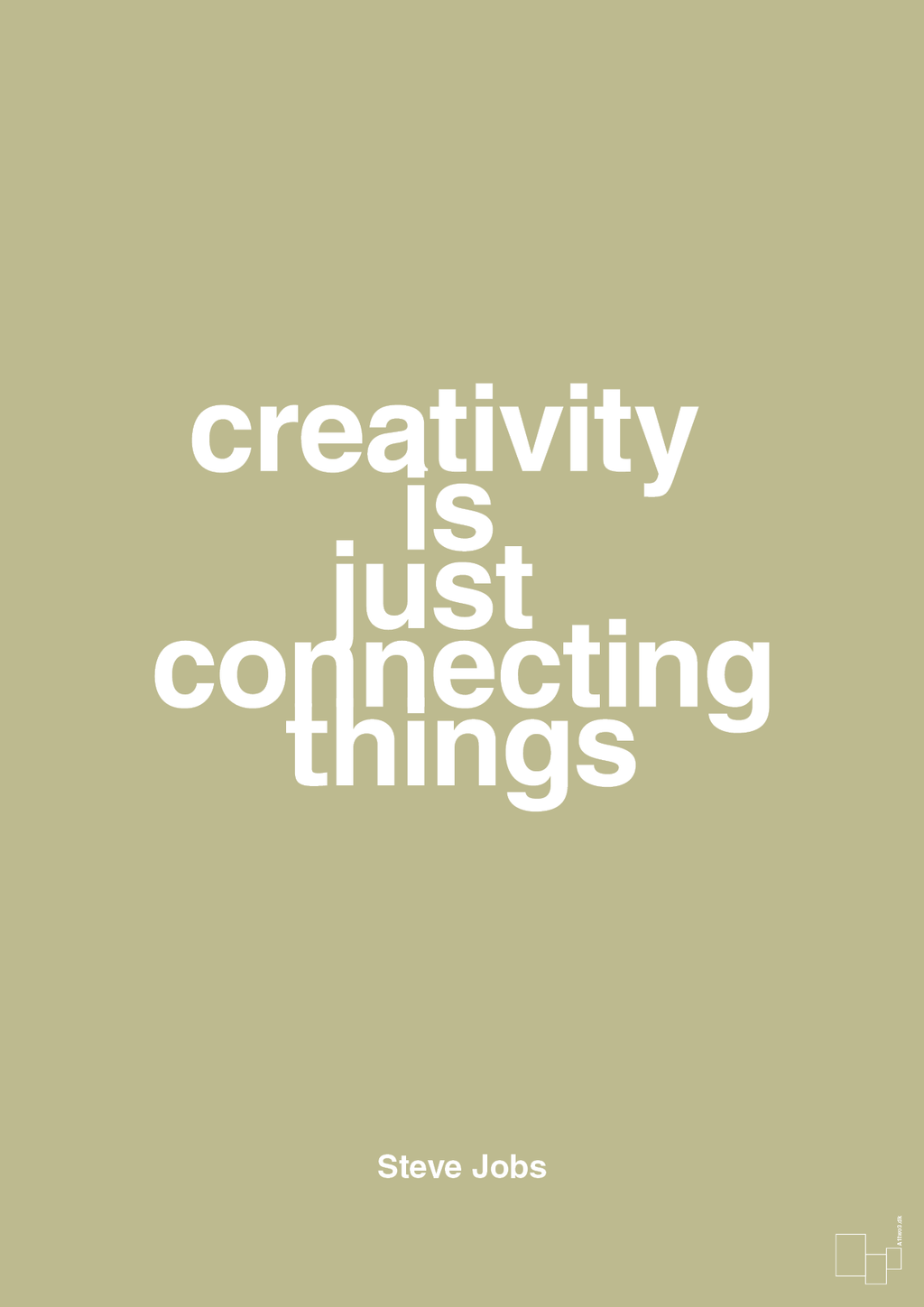 plakat: creativity is just connecting things - back to nature-Opfinder-A1two3