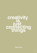 plakat: creativity is just connecting things - back to nature-Opfinder-A1two3