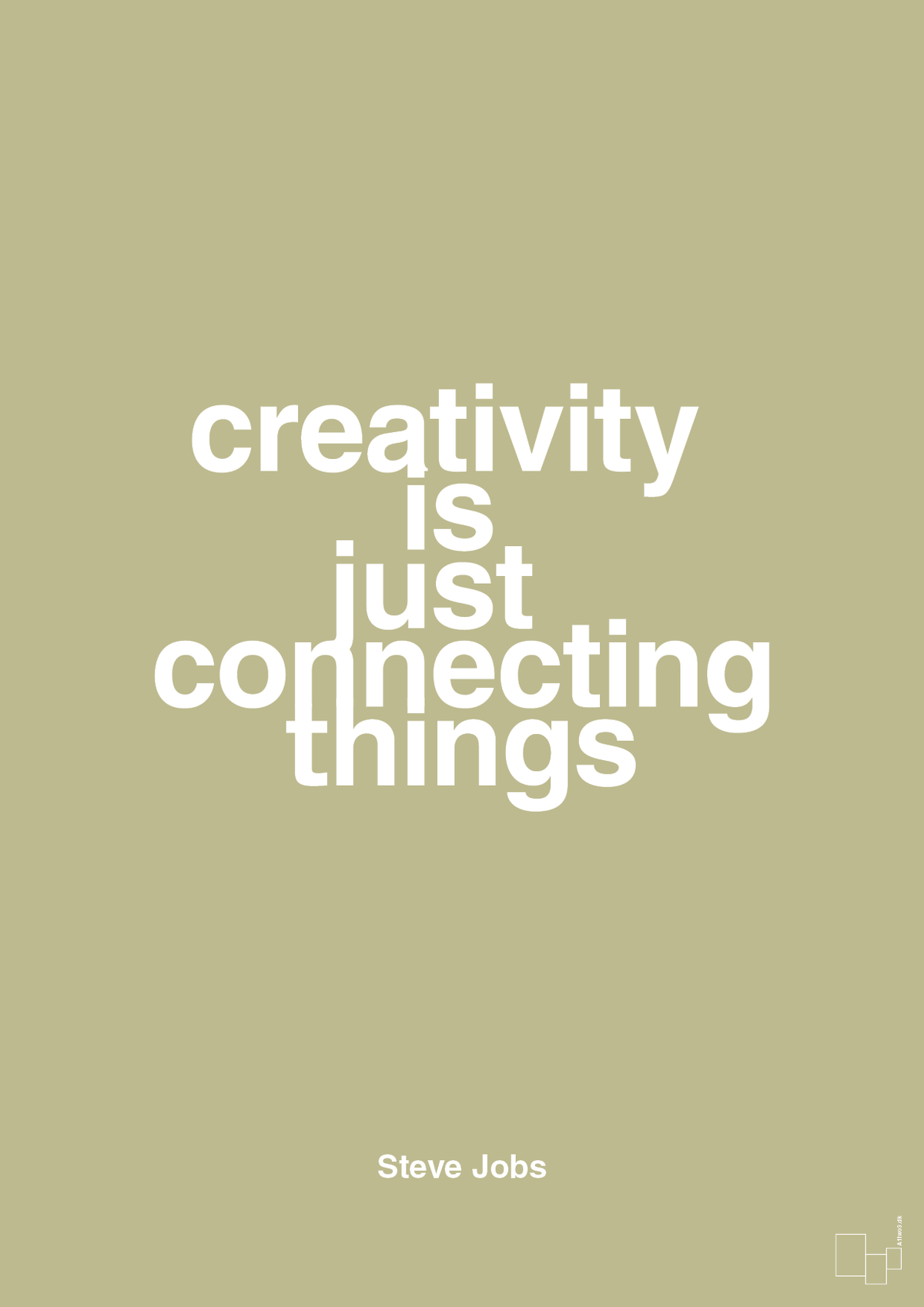 plakat: creativity is just connecting things - back to nature-Opfinder-A1two3