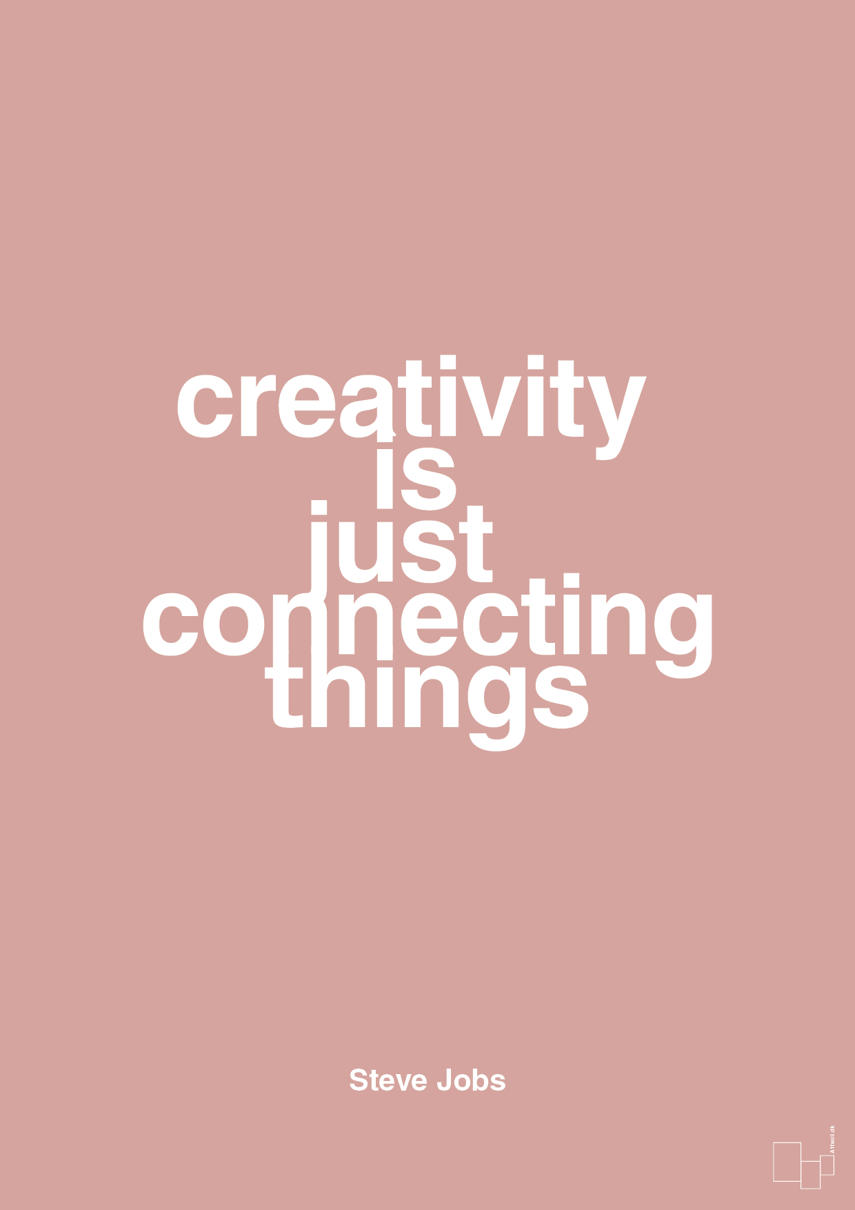 plakat: creativity is just connecting things - bubble shell-Opfinder-A1two3