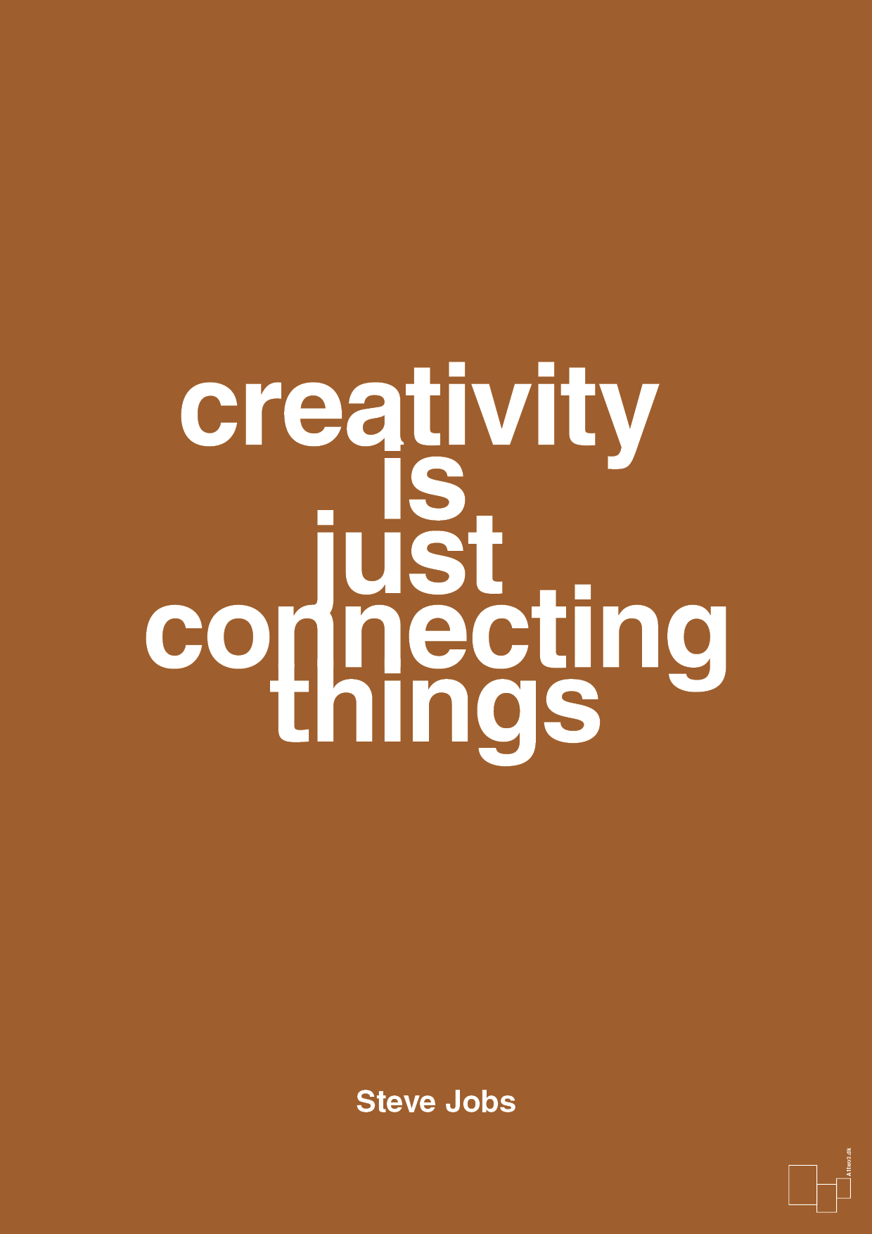 plakat: creativity is just connecting things - cognac-Opfinder-A1two3