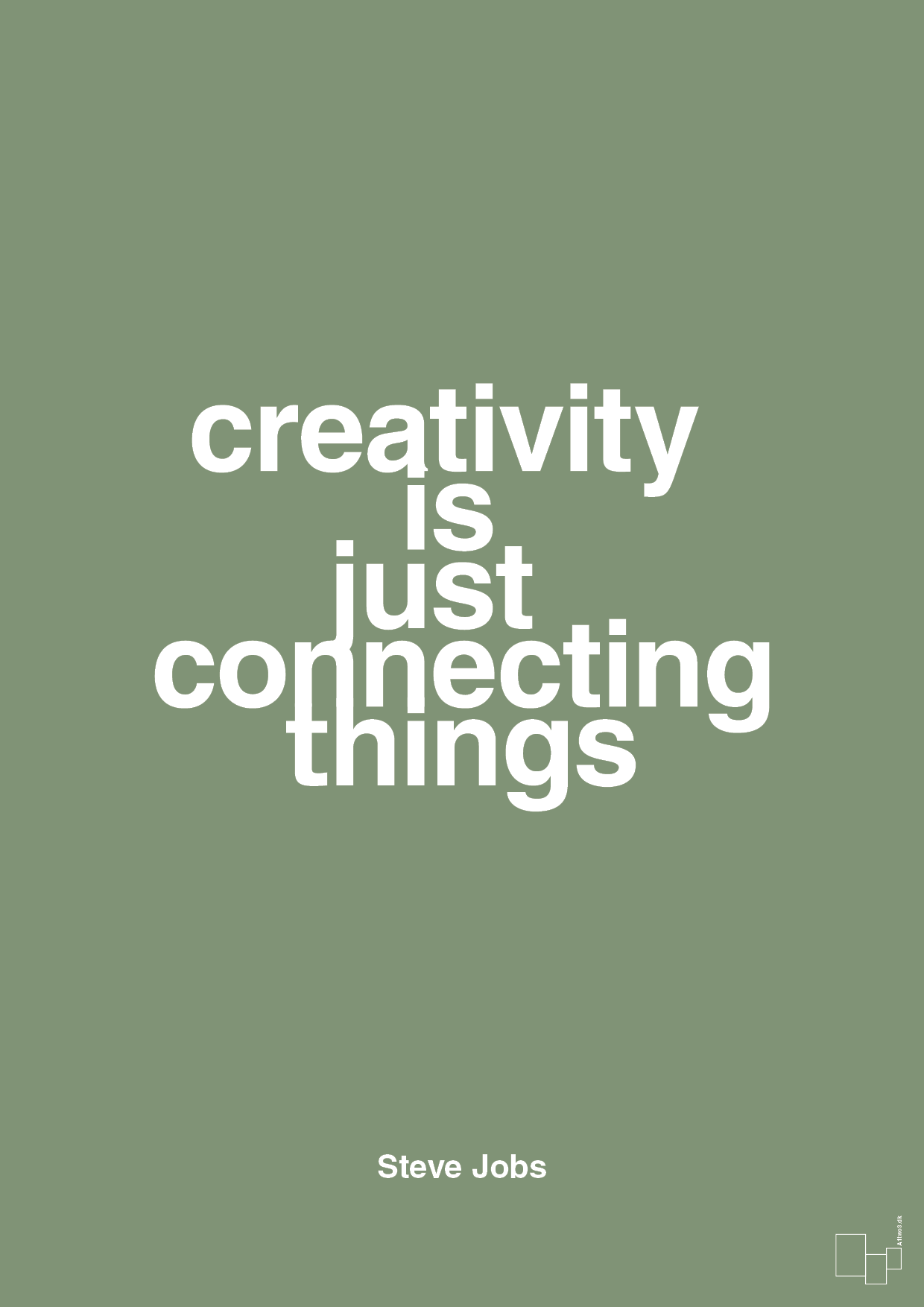 plakat: creativity is just connecting things - jade-Opfinder-A1two3