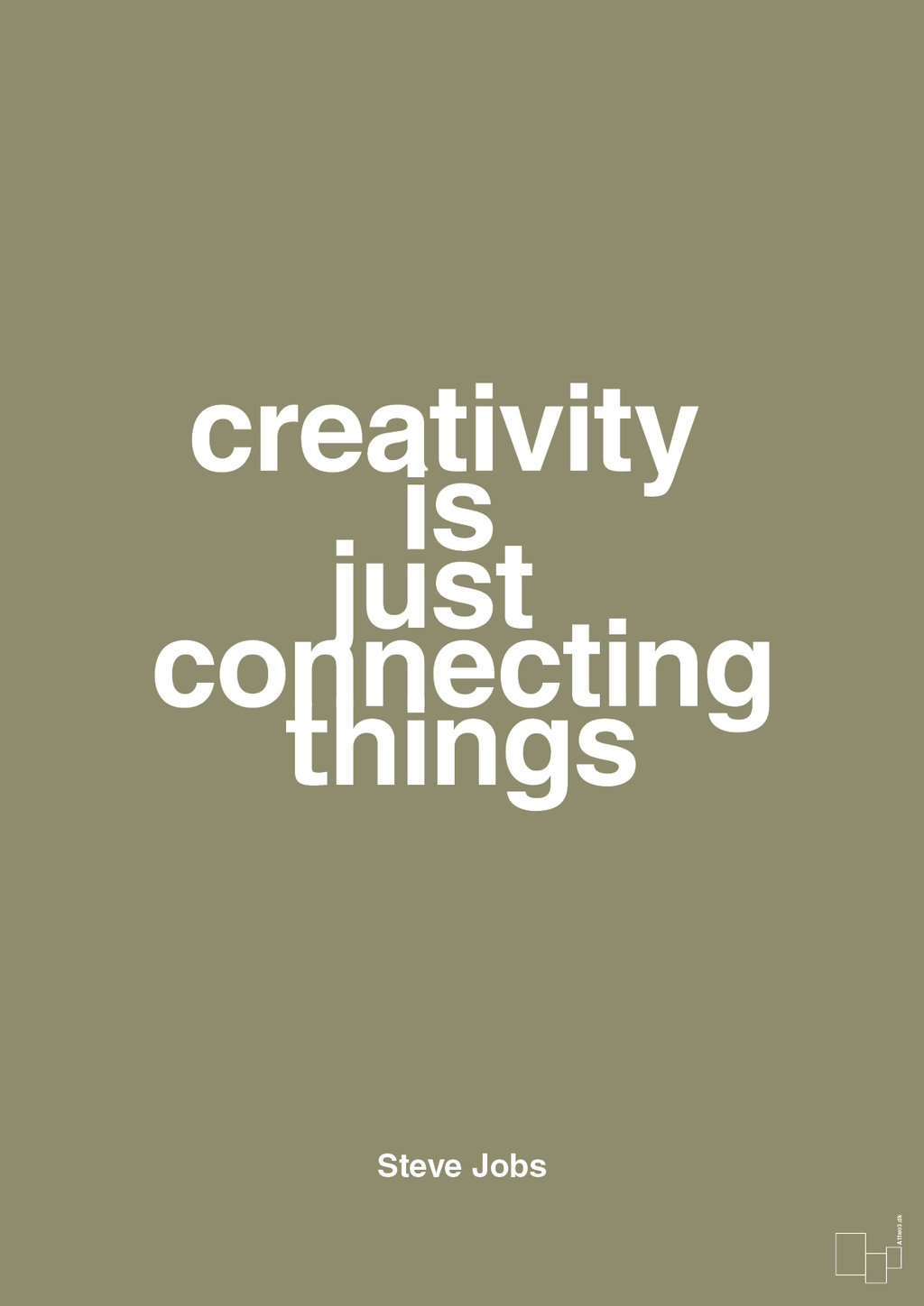 plakat: creativity is just connecting things - misty forrest-Opfinder-A1two3
