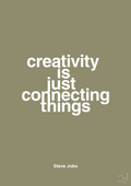 plakat: creativity is just connecting things - misty forrest-Opfinder-A1two3