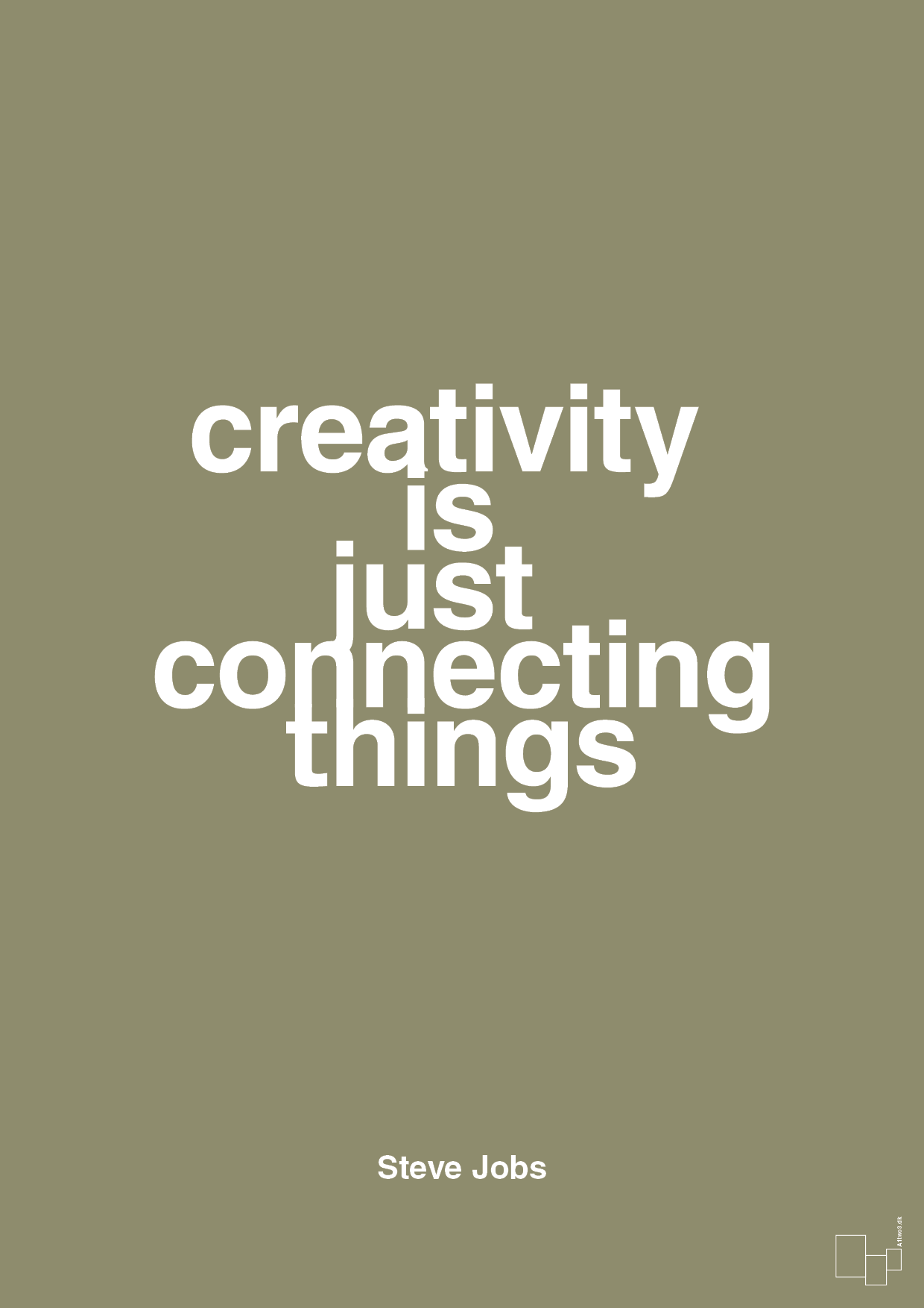 plakat: creativity is just connecting things - misty forrest-Opfinder-A1two3