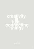 plakat: creativity is just connecting things - painters white-Opfinder-A1two3