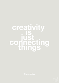 plakat: creativity is just connecting things - painters white