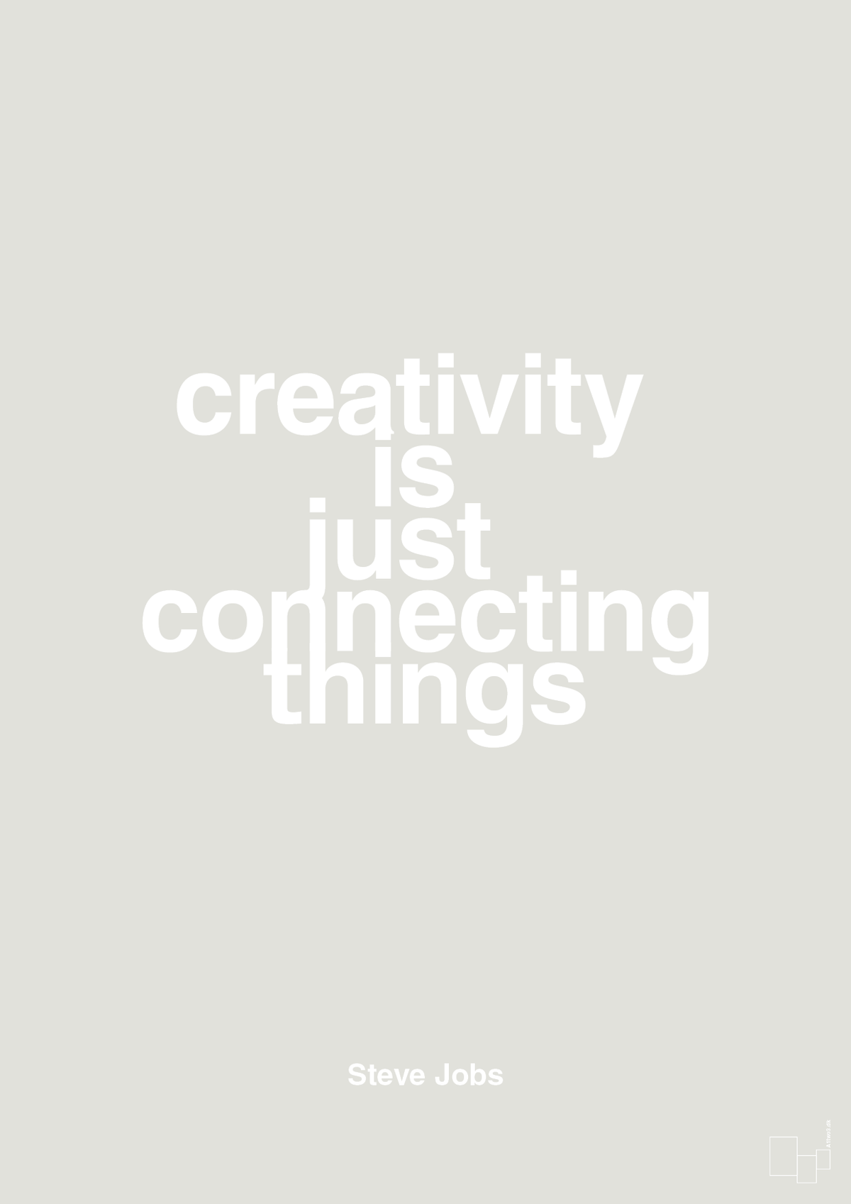 plakat: creativity is just connecting things - painters white-Opfinder-A1two3