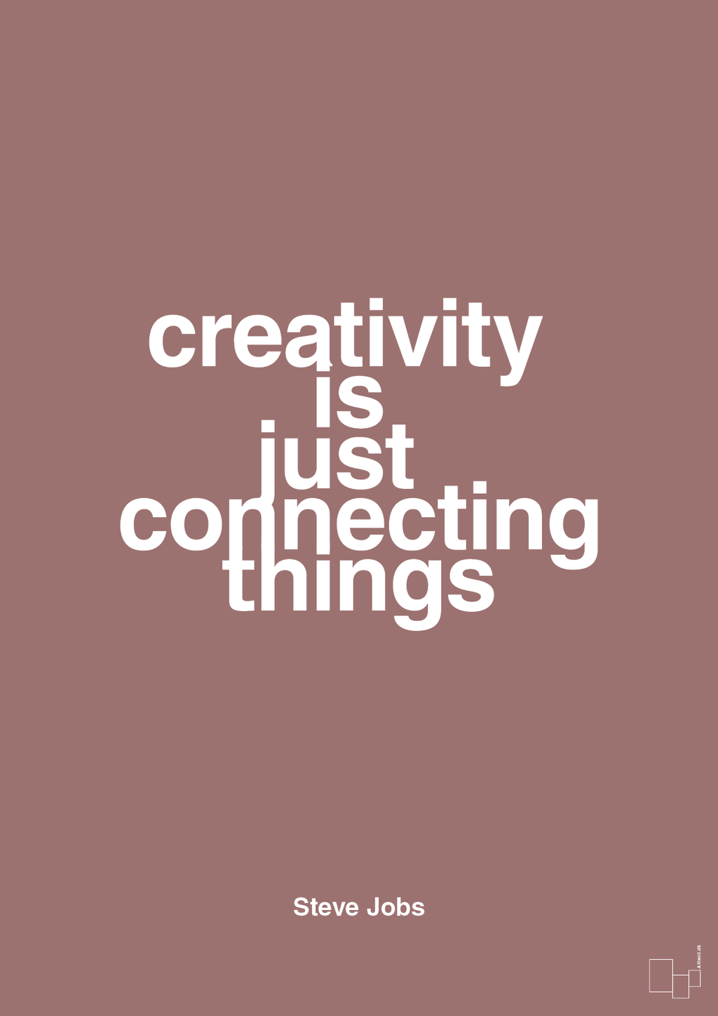 plakat: creativity is just connecting things - plum-Opfinder-A1two3