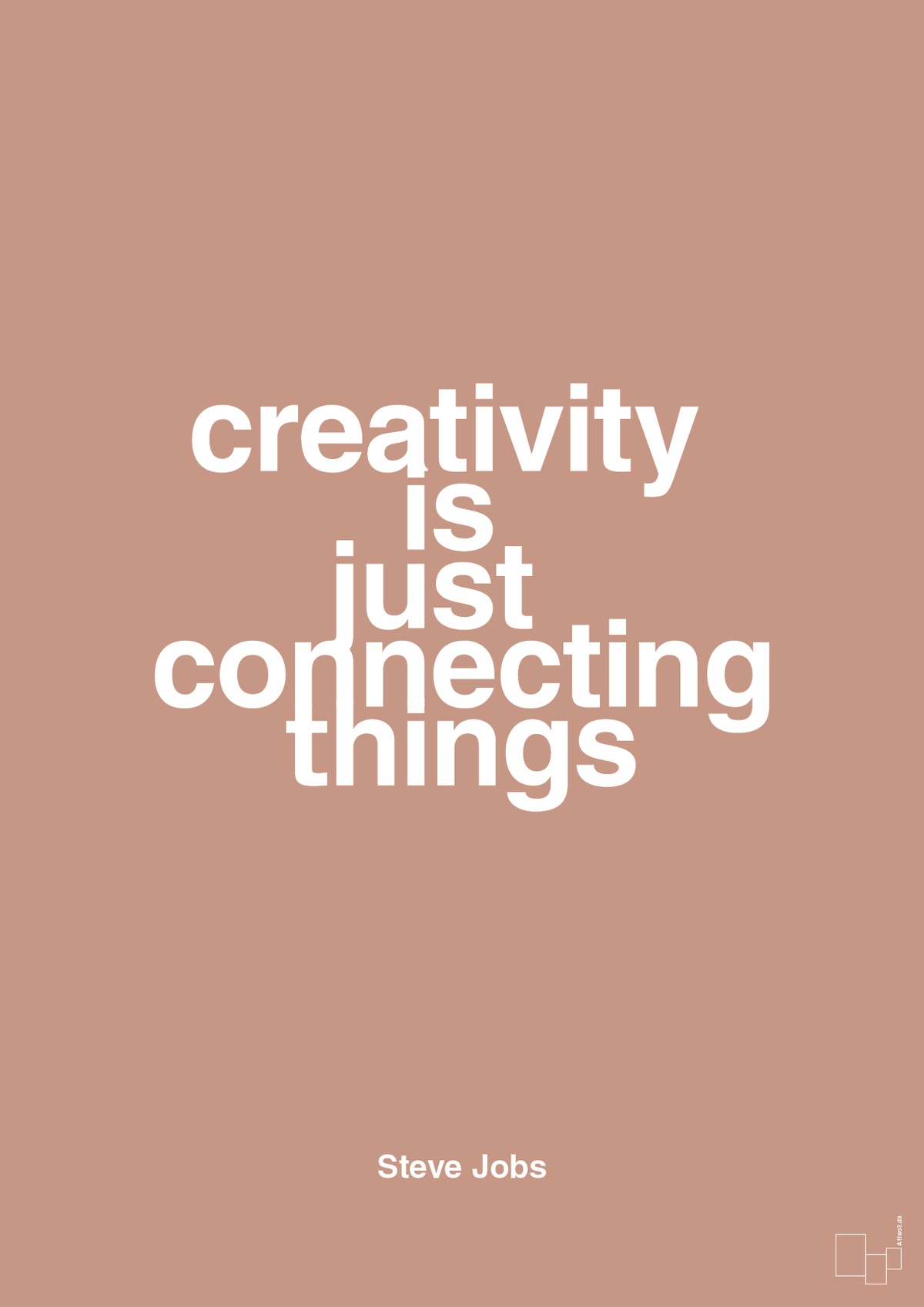 plakat: creativity is just connecting things - powder-Opfinder-A1two3