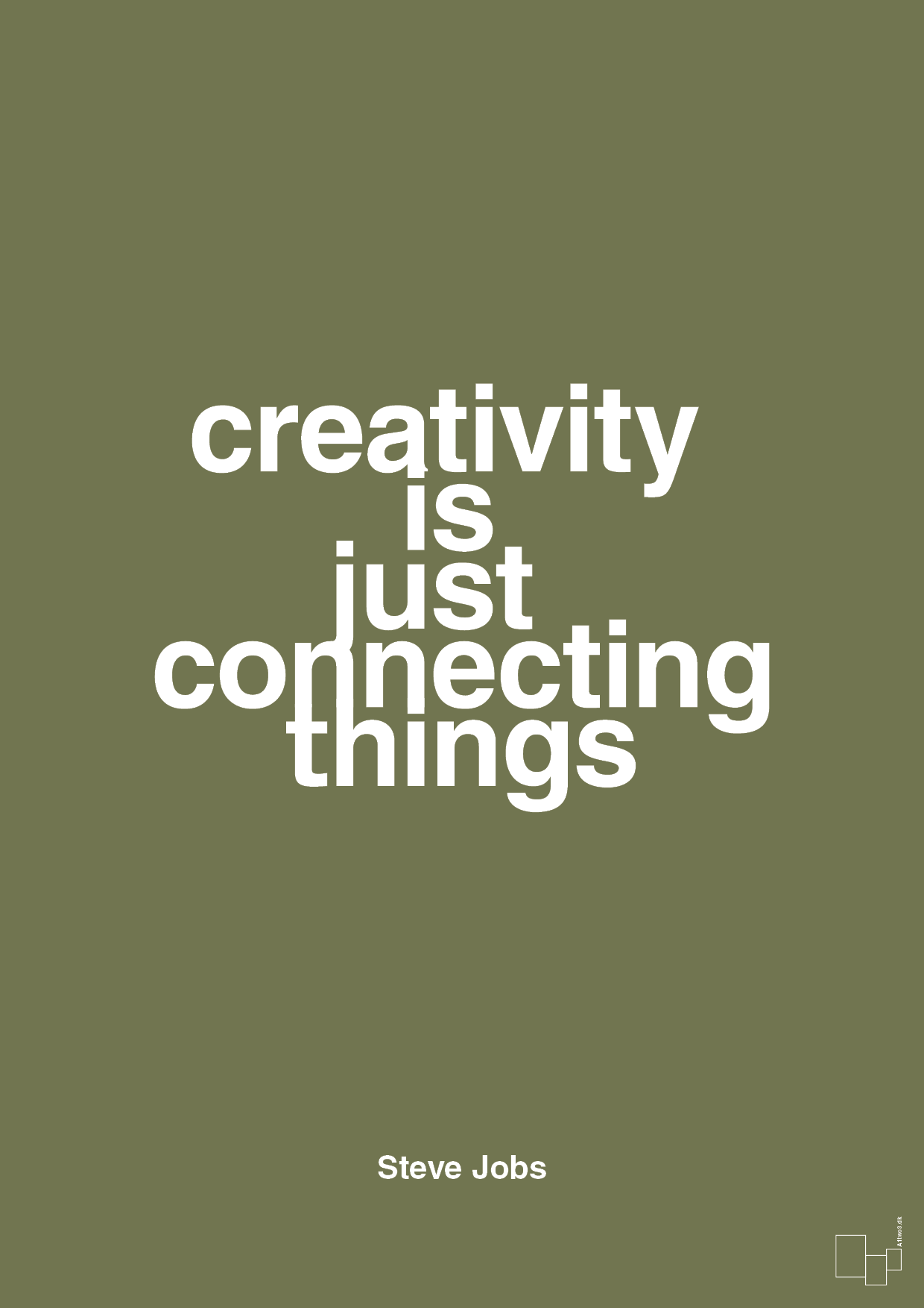 plakat: creativity is just connecting things - secret meadow-Opfinder-A1two3