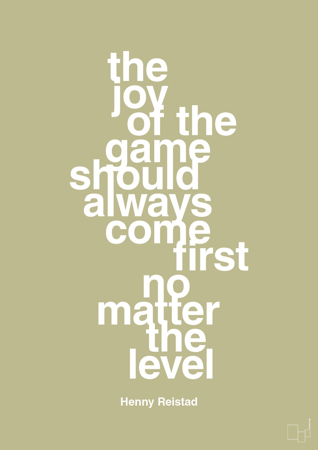 plakat: the joy of the game should always come first no matter the level - back to nature-Håndbold-A1two3