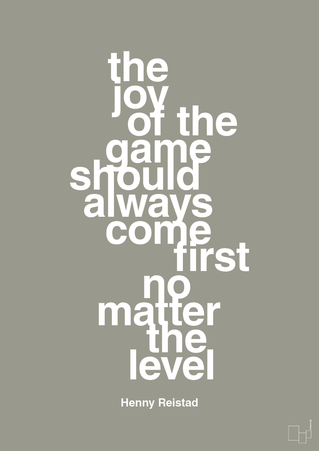 plakat: the joy of the game should always come first no matter the level - battleship gray-Håndbold-A1two3