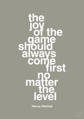 plakat: the joy of the game should always come first no matter the level - battleship gray-Håndbold-A1two3